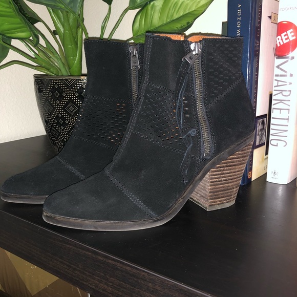 Lucky Brand Black Ramses Suede Bootie - Picture 1 of 5